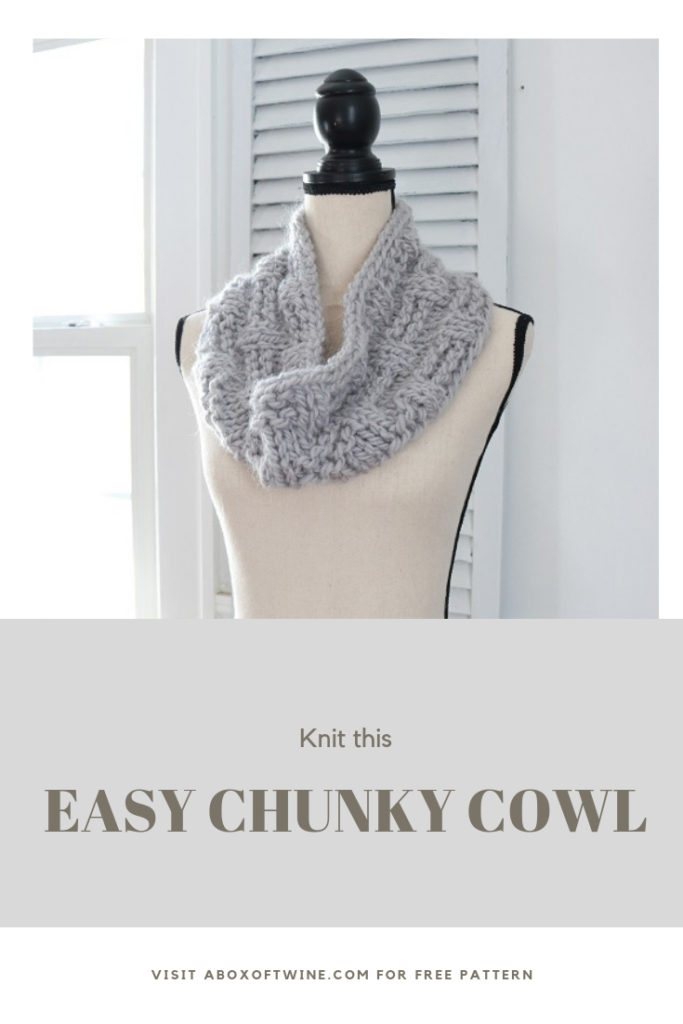 Make this easy knit chunky cowl - A BOX OF TWINE