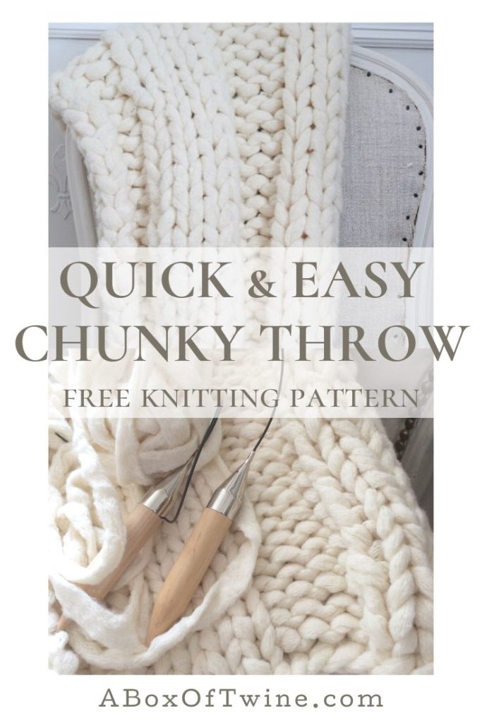 Knit Chunky Throw Pattern