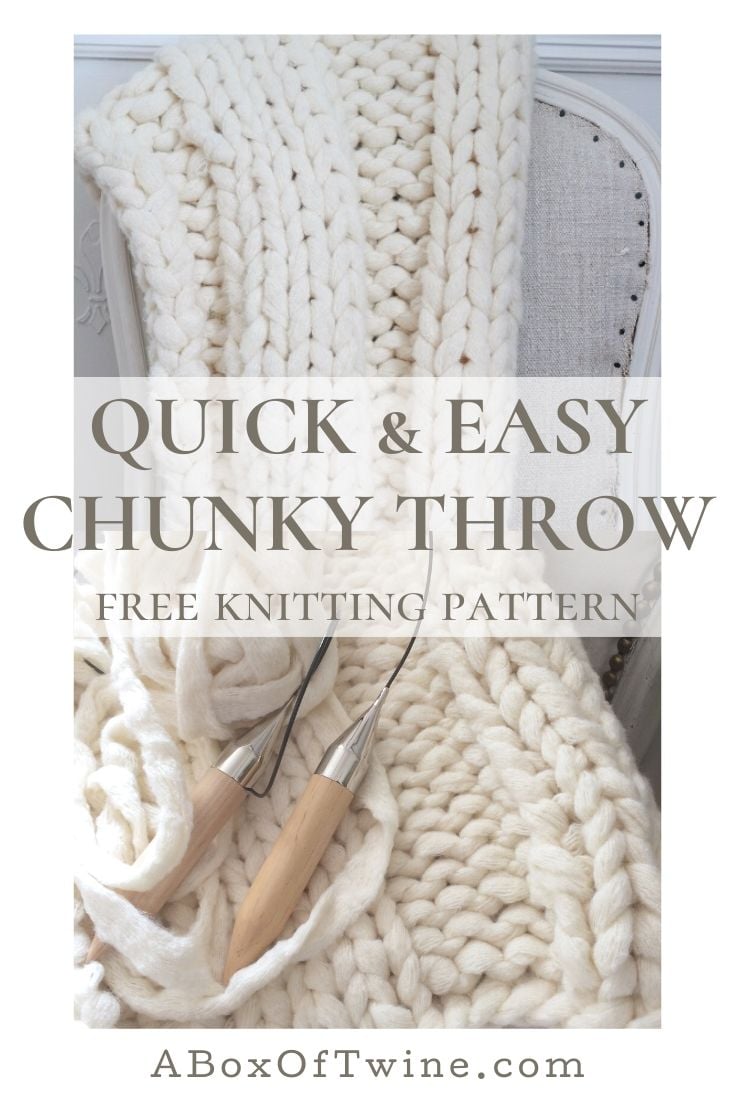 How to Make this Cozy Chunky Knit Throw! A BOX OF TWINE