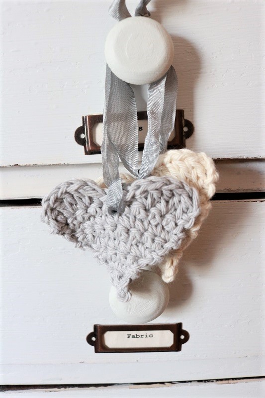 Crochet Heart pattern as ornament