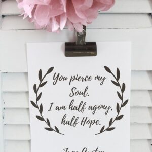 Jane Austen Quote Printable display