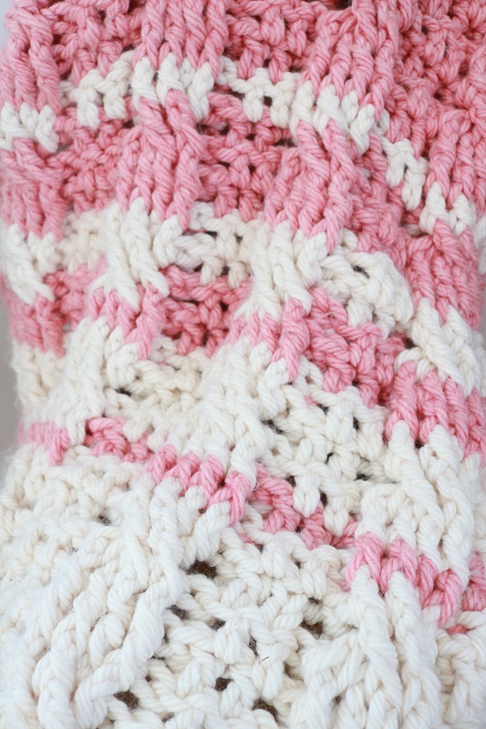 Crochet blanket closeup