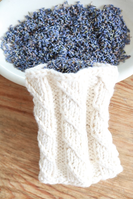 Free Knit Pattern for Lavender Sachet - A Box of Twine