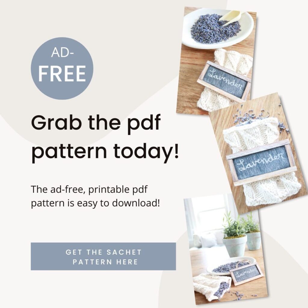 Promote knit lavender sachet
