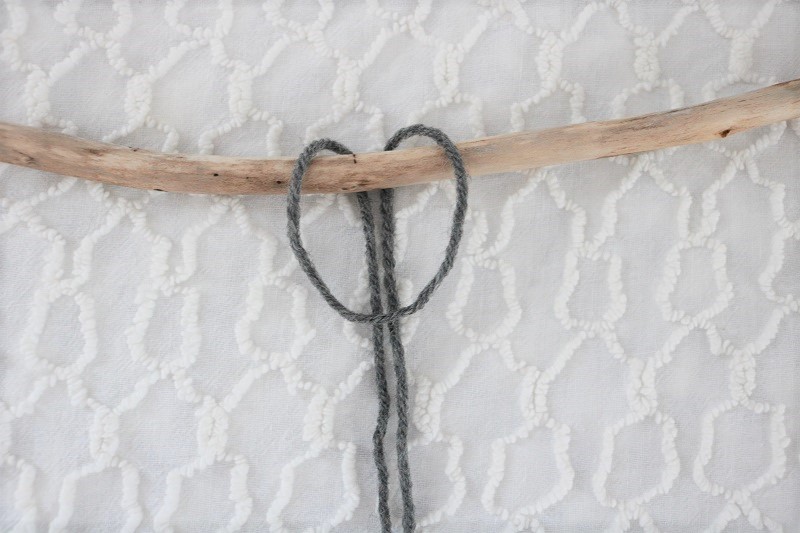 DIY Yarn Fringe Wall Hanging - Step 2