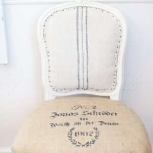 French Chairs - grain sack chair seat - feature