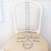 French Chairs - grain sack chair seat - feature