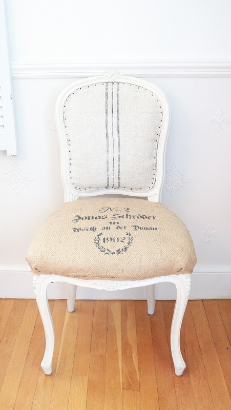 French Chairs - grain sack chair