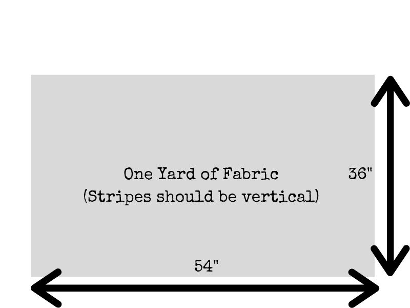 Farmhouse Skirt - fabric yard diagram