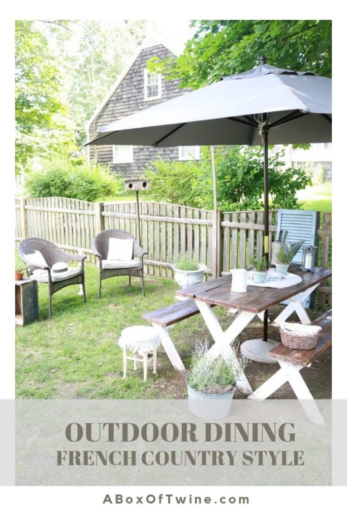 French Country Style - dining outdoors