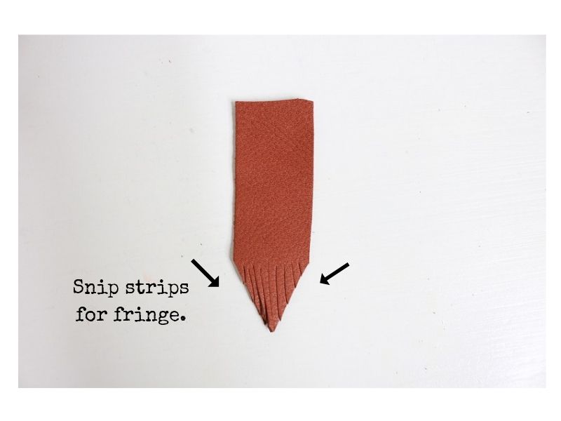 Leather Fringe Necklace - cut fringe