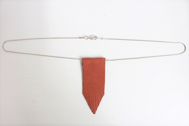 Leather Fringe Necklace - let dry