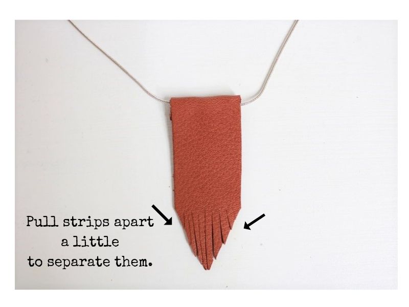 Leather Fringe Necklace - separate fringe