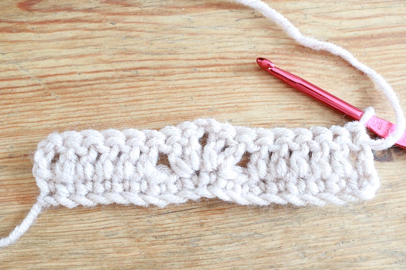 Crochet Ear Warmer - after Row 1