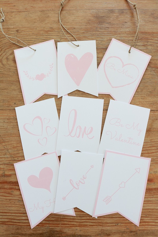 Valentine Gift Tags - pink tags variety