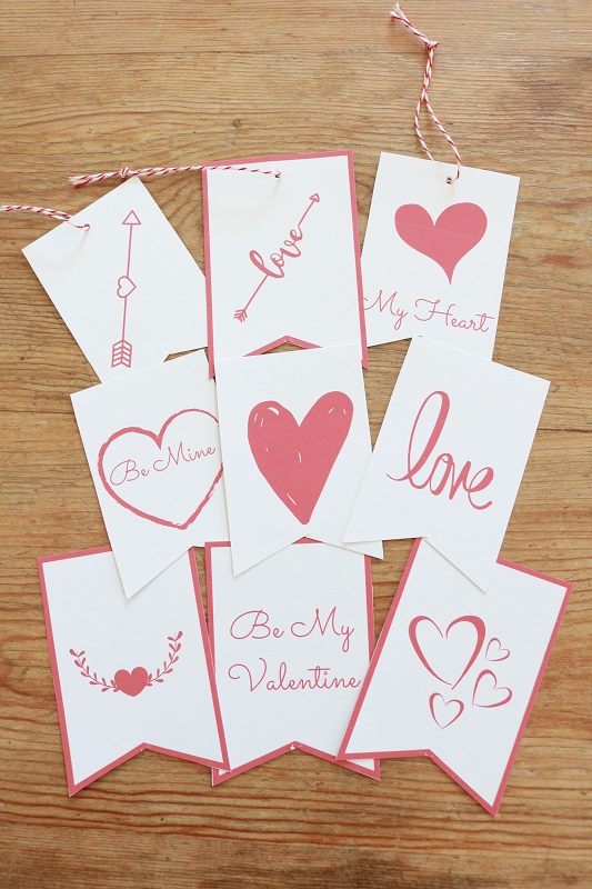 Valentine Gift Tags - red tags variety