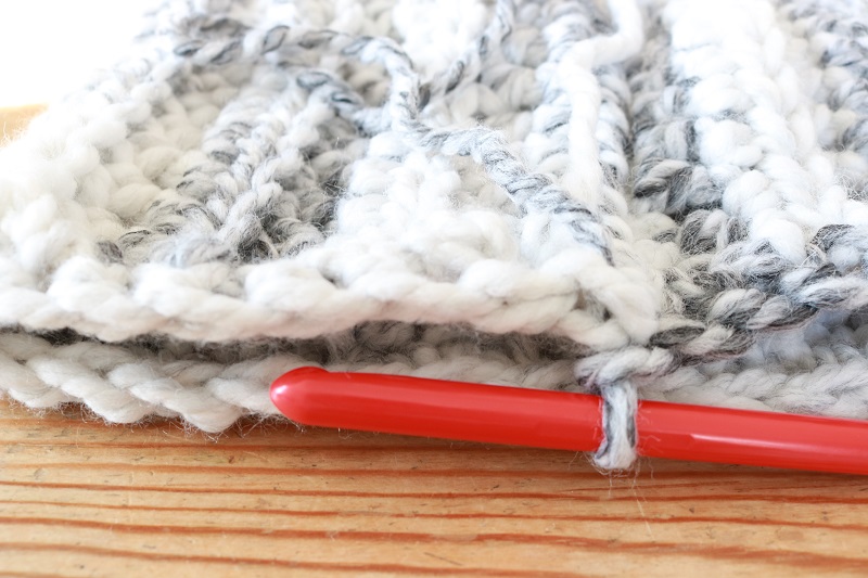 Crochet Ribbed Cowl - add single crochet edging
