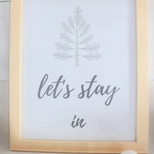 Winter printable - on mantel closeup