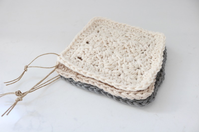 Crochet Scrubbies - stacked feature with twine