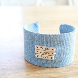 Denim Bracelet Cuff - feature image