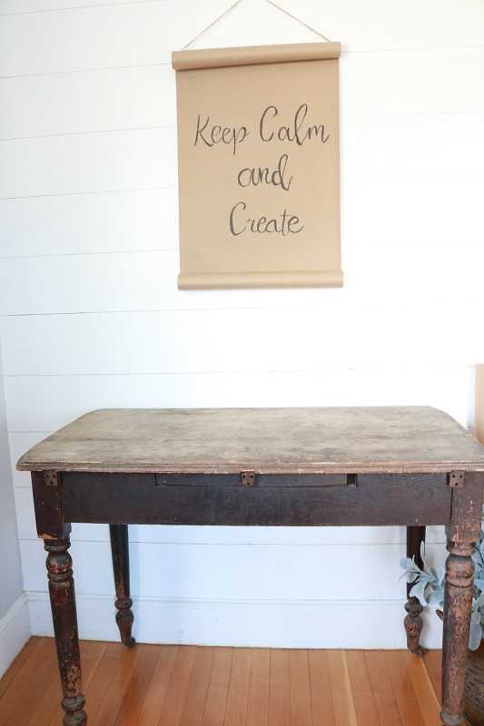 How to Style a Vintage Desk - 1 - empty desk