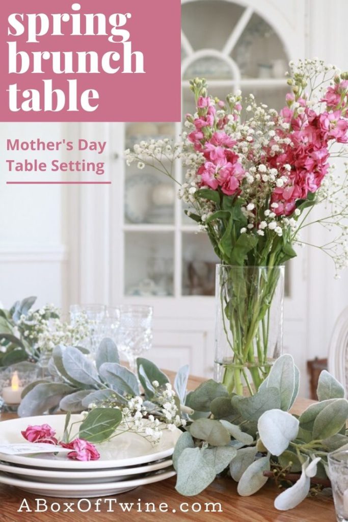 Mother's Day Brunch Table Setting Ideas + Lavender Centerpiece