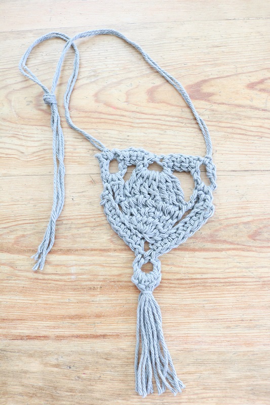 Boho Style Crochet Necklace - finished necklace