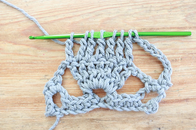 Boho Style Crochet Necklace - row 3 TCL