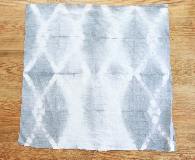 Shibori Tie Dye Pillows - finished dyed fabric, V pattern