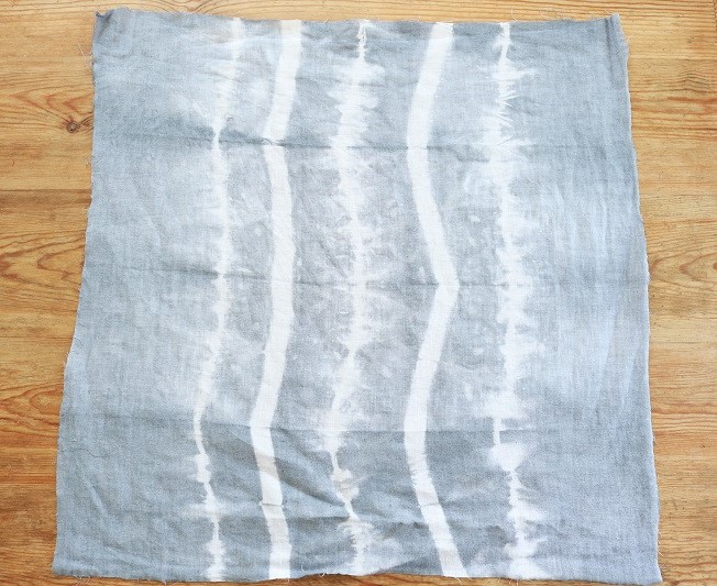 Shibori Tie Dye Pillows - finished dyed fabric, striped pattern