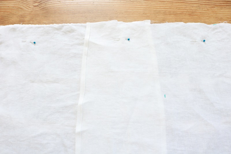 Shibori Tie Dye Pillows - pillow pieces pinned together