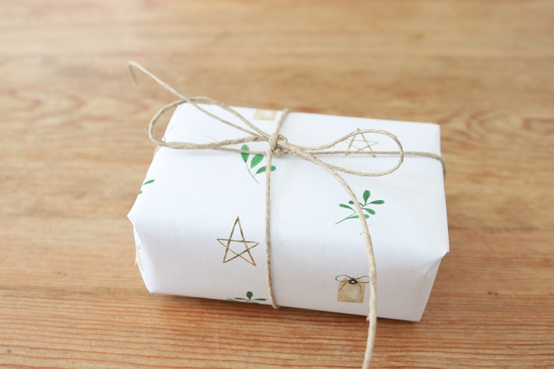 Simple Hygge Gift Wrap and Tags - wrapped gift