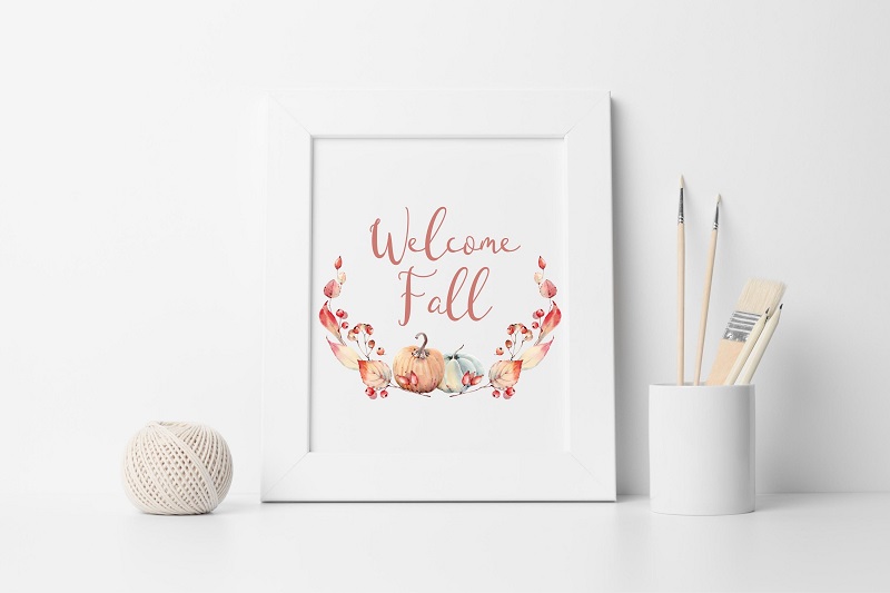 Fall Wreath Wall Art - mockup 2