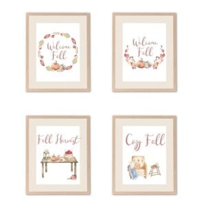 Fall Wreath Wall Art - mockup of collection
