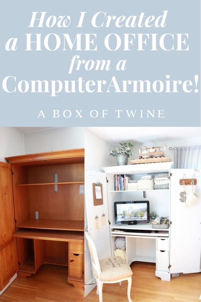Restored Computer Armoire to Home Office - Pin A