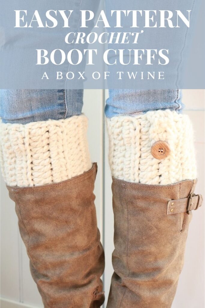 Chunky Crochet Boot Cuffs - Pin D