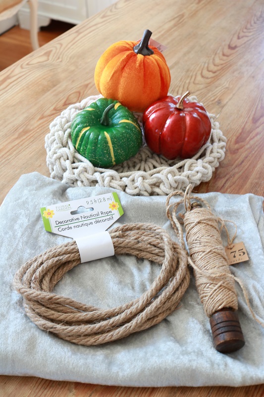 DIY Dollar Tree Fabric Pumpkins - supplies