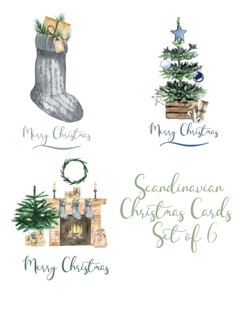 2020 Scandinavian Christmas Card Printables - promo pic