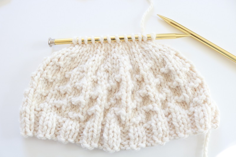 Chunky Knit Beanie Hat - 2 rows left