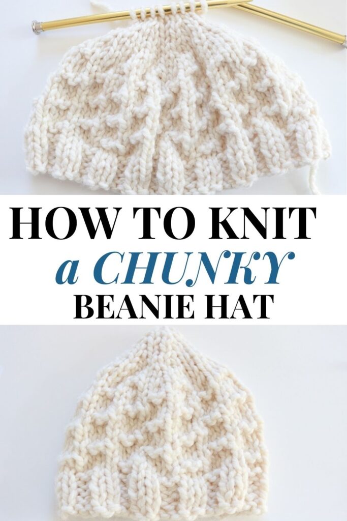 Chunky Knit Beanie Hat - Pin B