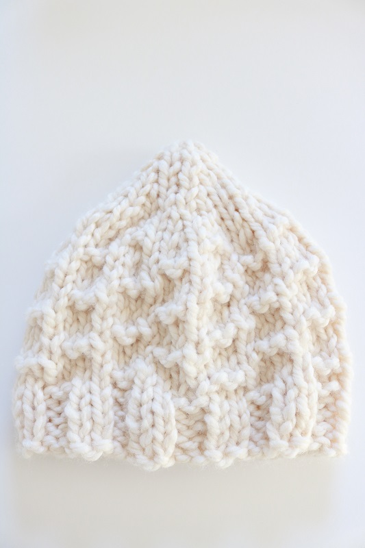 chunky knit beanie hat