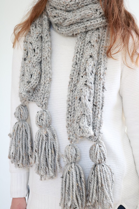 Chunky Woven Scarf Tutorial - A Beautiful Mess