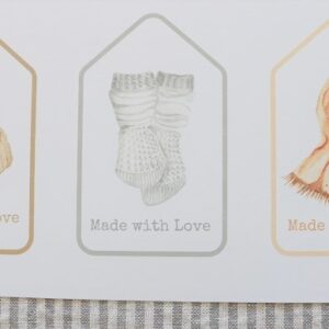 Made with Love Gift Tags - full page of tags, closeup of bottom, feature