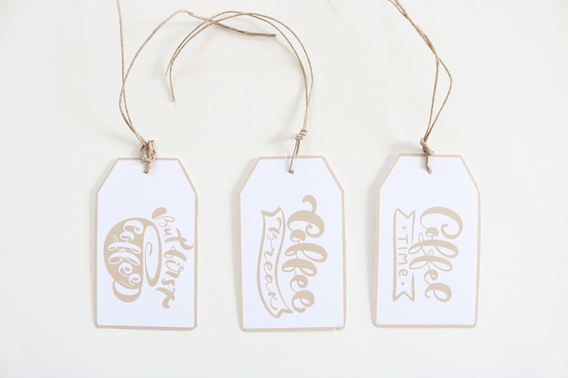 Coffee Gift Tags - with twine