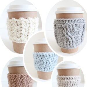 Crochet Cup Cozy Bundle - Etsy Pin C