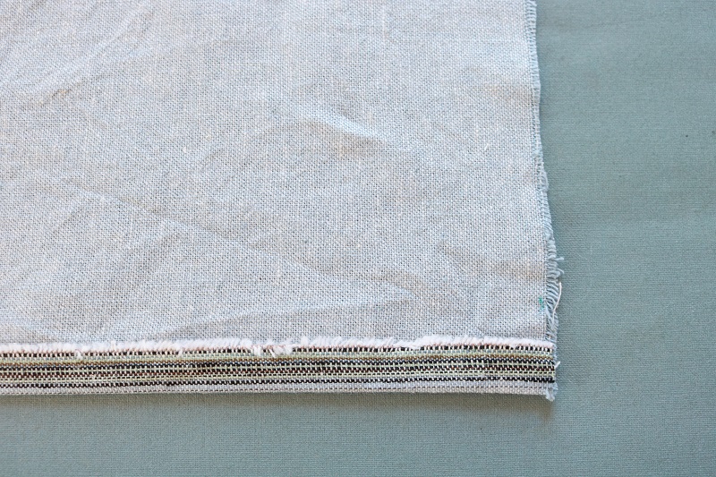 Long Half Apron Pattern - fold top of apron in half inch