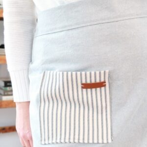 Long Half Apron Pattern - wearing, feature image