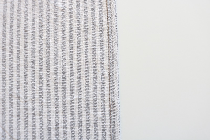 Ticking Stripe Tea Towel - hem long edge