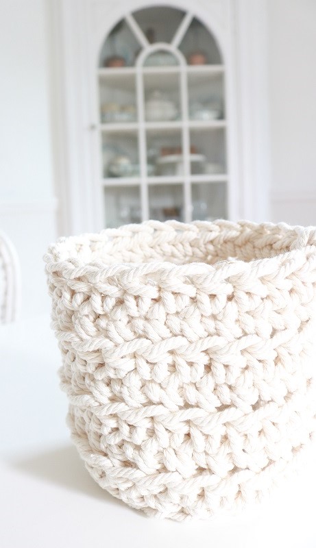 Crochet Basket for Plant - empty basket