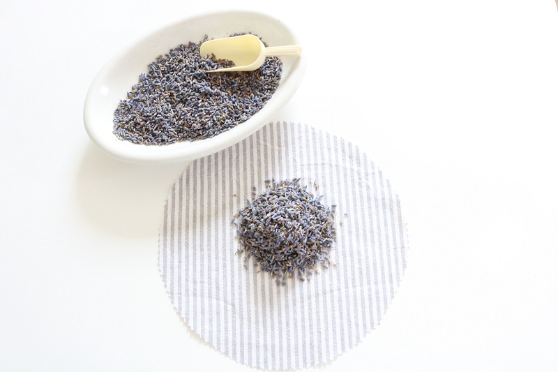 How to Make Lavender Bag - add lavender